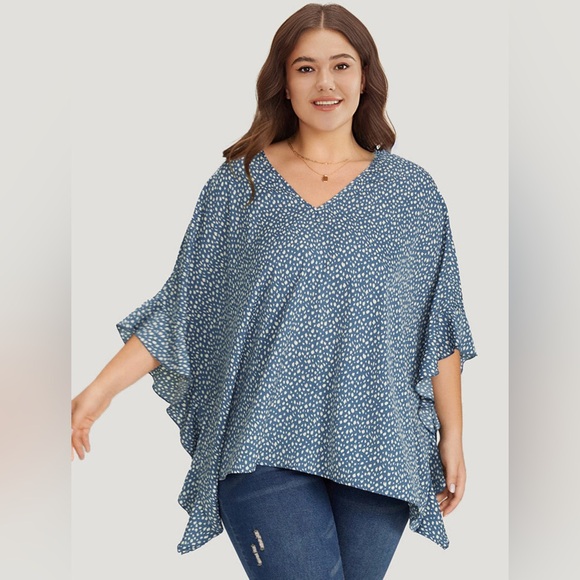 BloomChic batwing asymmetrical flowy top size 12 - Picture 11 of 13